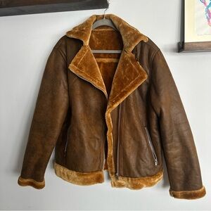 Cozy Men Tan Shearling Jacket